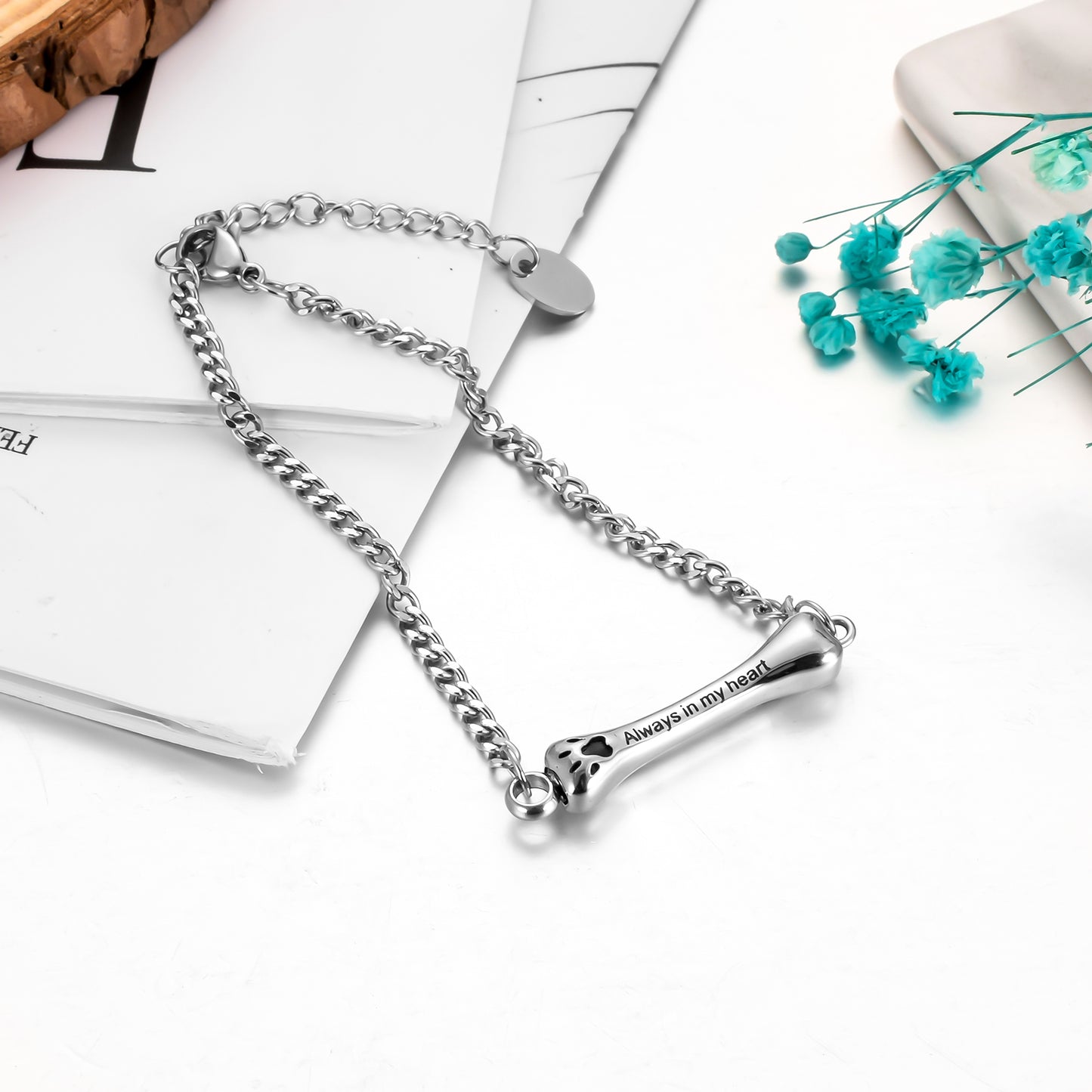 Paw Cremation Bracelet for Ashes