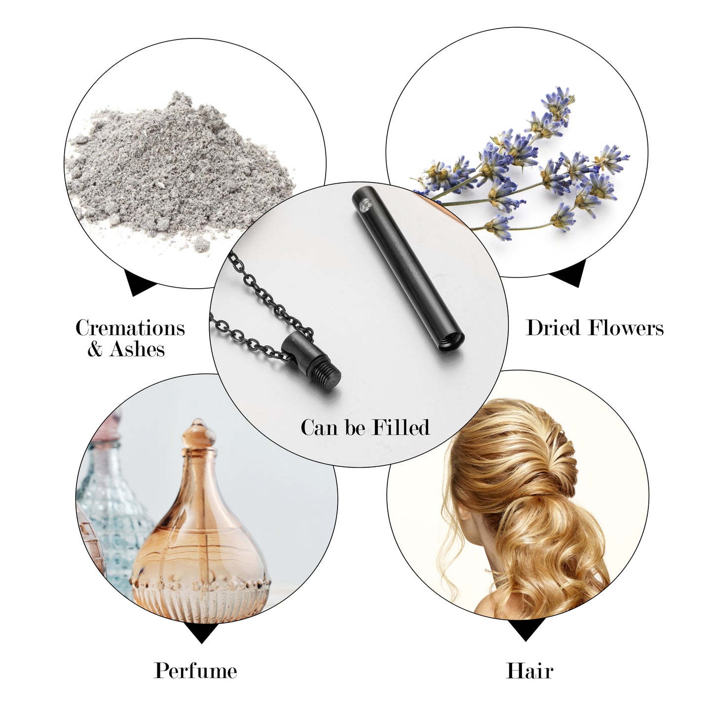 Cremation Ash Fillabled Necklace