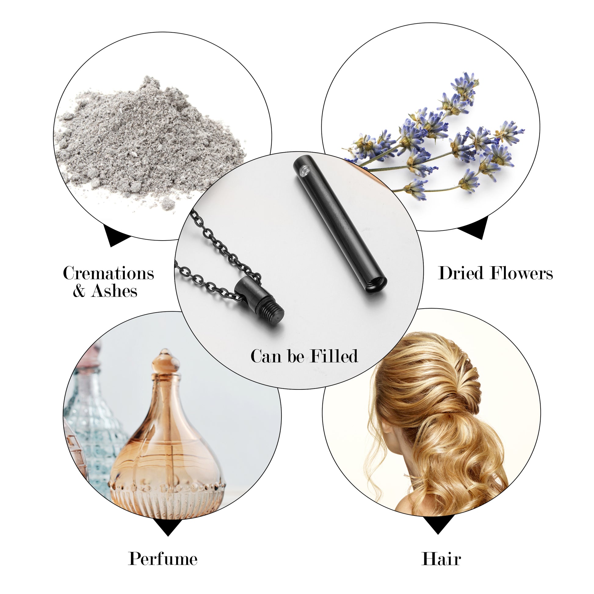 Cremation Ash Fillabled Necklace