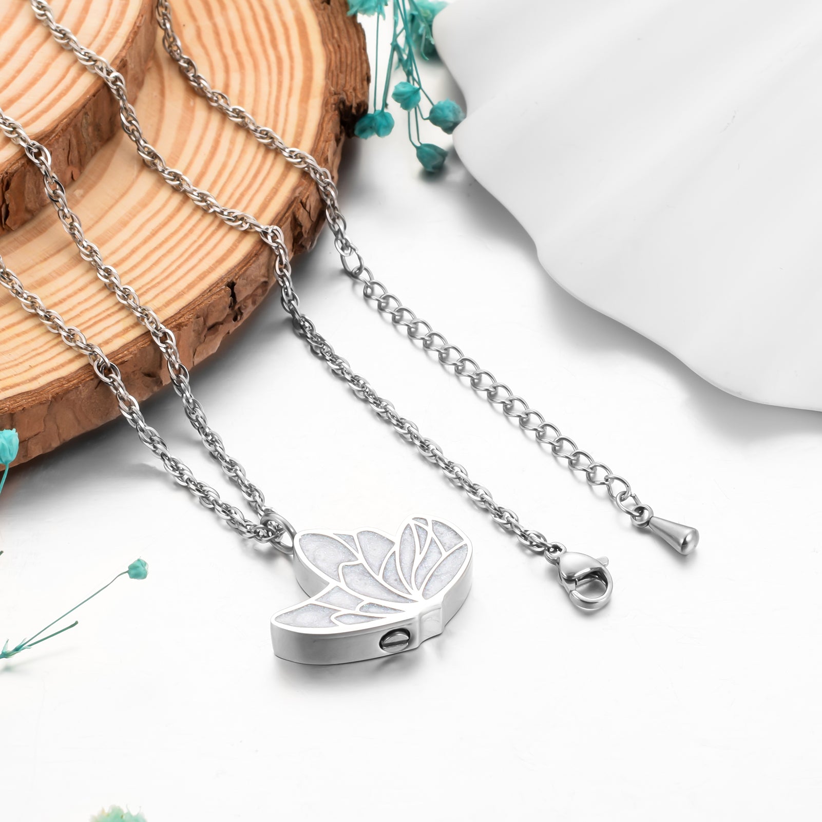 Unique Butterfly Memorial Necklace for Ashes