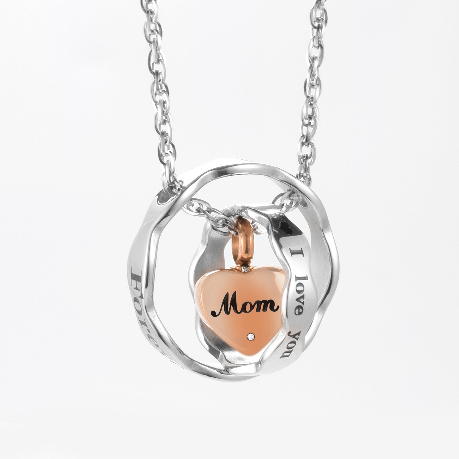 Heart Cremation Ashes Pendant Necklace