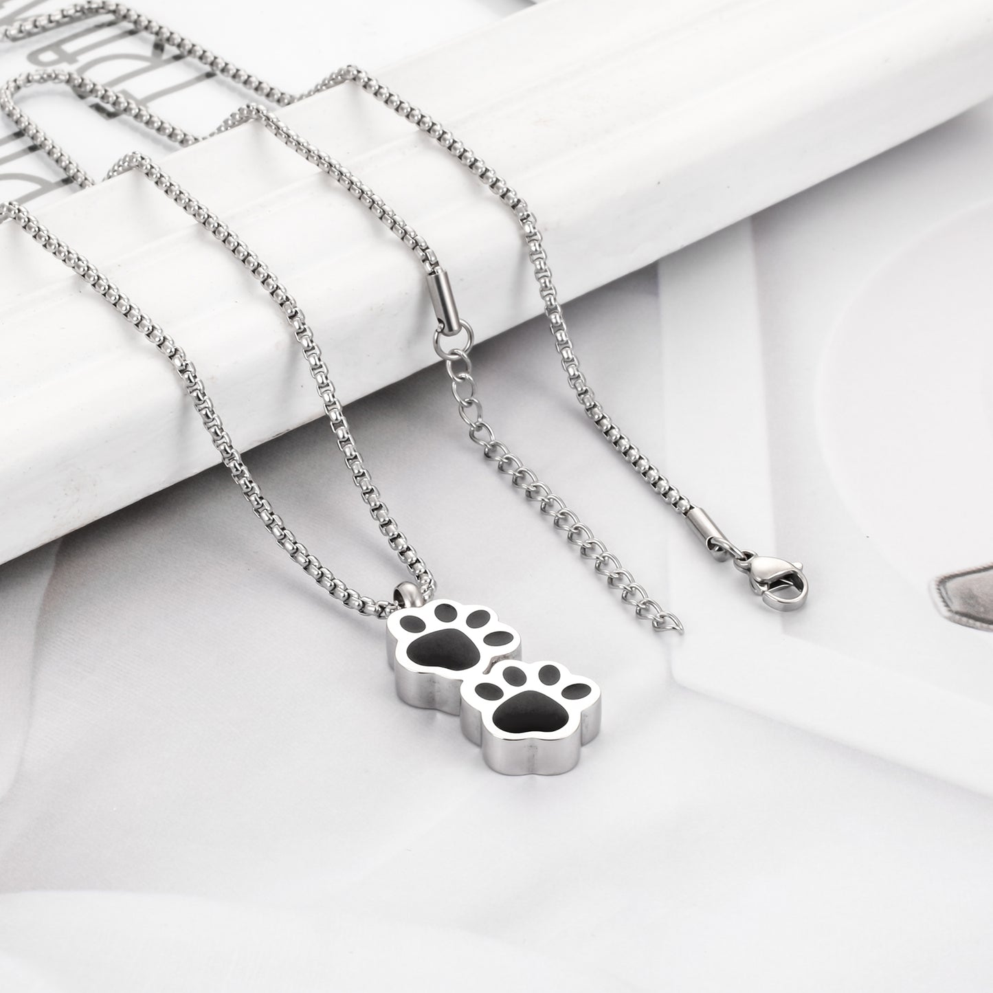 Paw Pet Cremation Urn Necklace