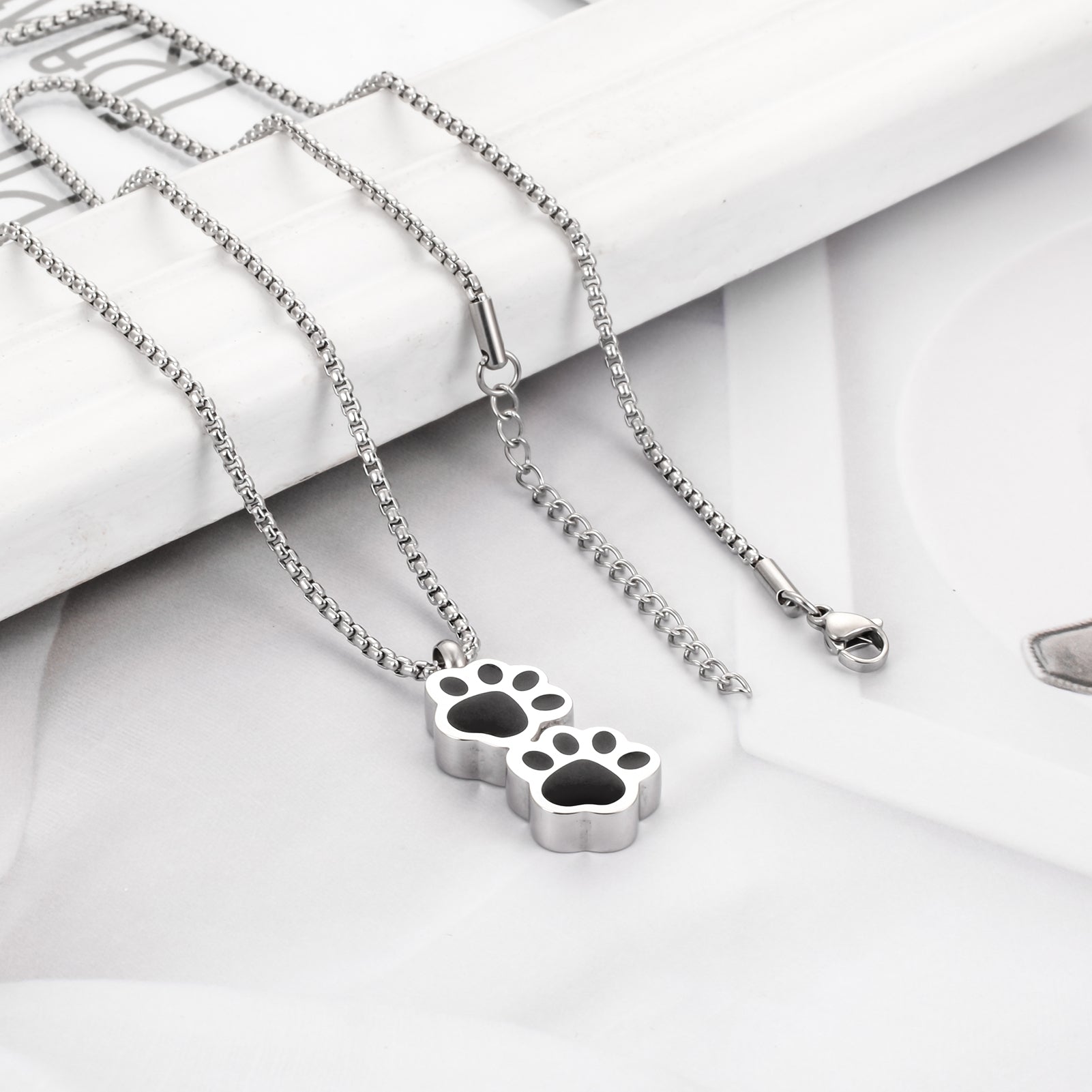Paw Pet Cremation Urn Necklace
