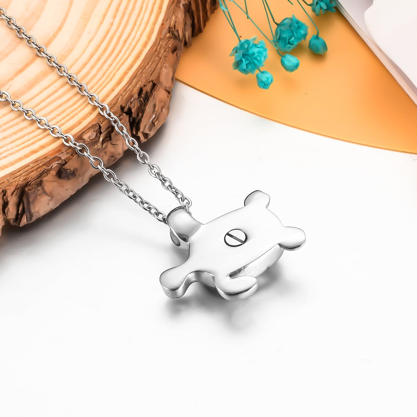 Silver Tortoise Cremation Jewelry