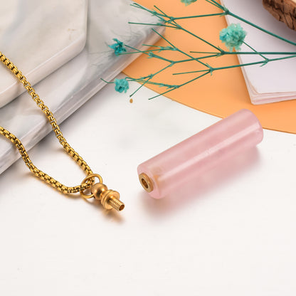 Cylindrical Cremation Pendant for Women