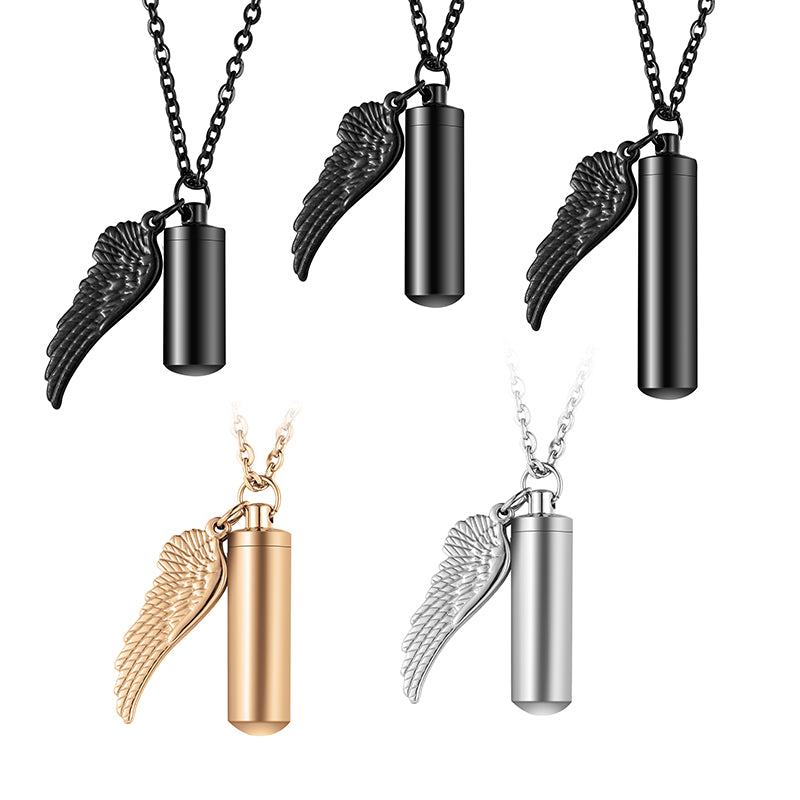 Necklace Gas Tank with Angle Wings