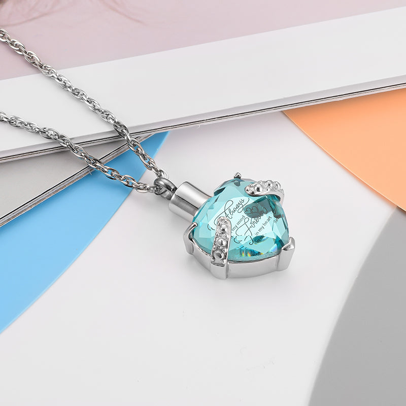 Heart Cremation Pendant Necklace for Women