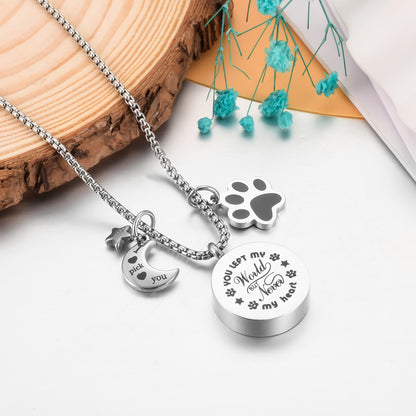 Paws Cremation Pendant Necklace
