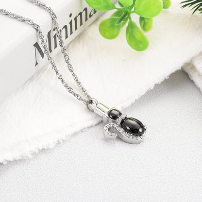 Cat Memorial Jewelry with Diamond