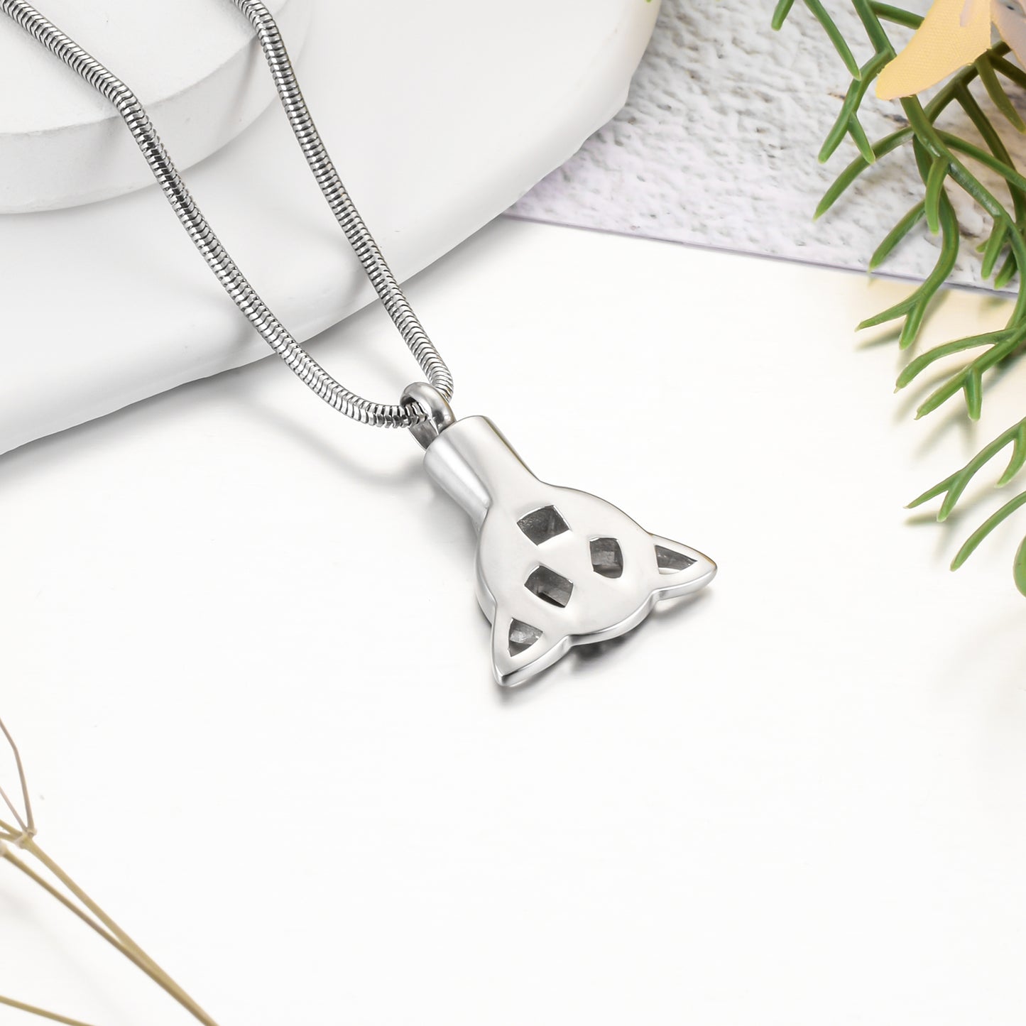 Celtic Cremation Necklace with Diamond