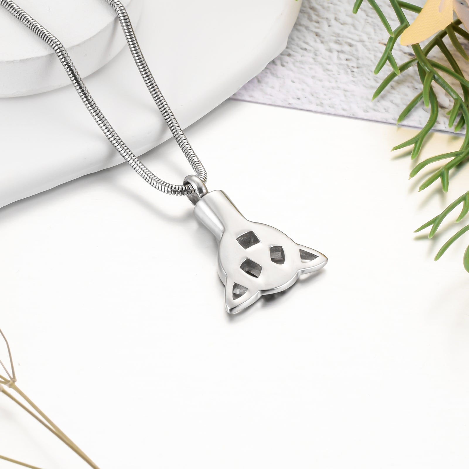 Celtic Cremation Necklace with Diamond