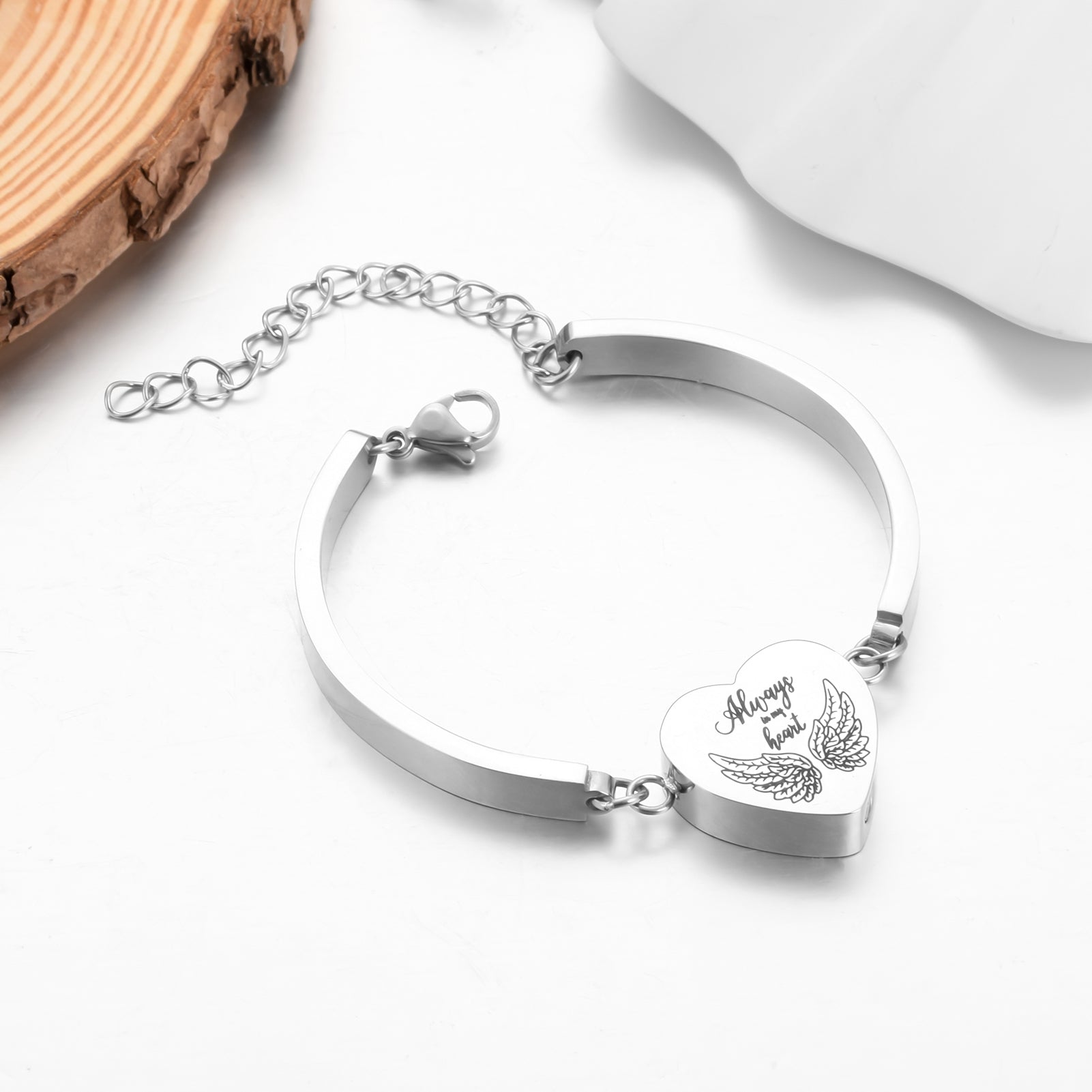Heart Cremation Bracelet for Ashes