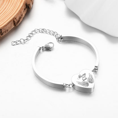 Heart Cremation Bracelet for Ashes
