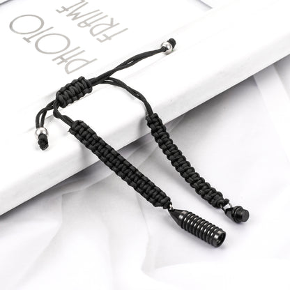 Adjusted Black Rope Cremation Bracelet