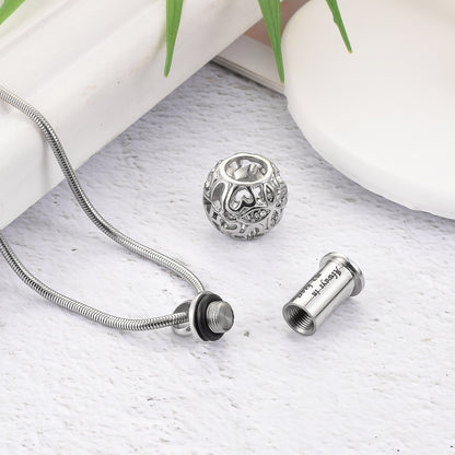 Lantern & Butterfly - Cylindrical Cremation Necklace