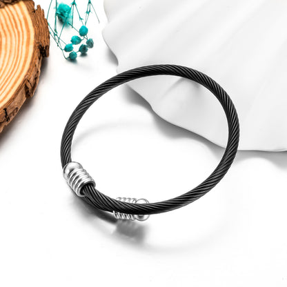 Black Cremation Bracelet for Men