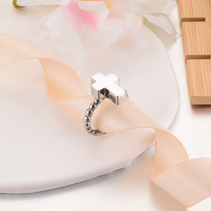 Steel Cross Cremation Ring