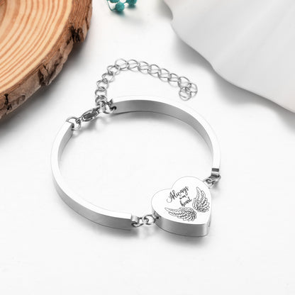 Heart Cremation Bracelet for Ashes