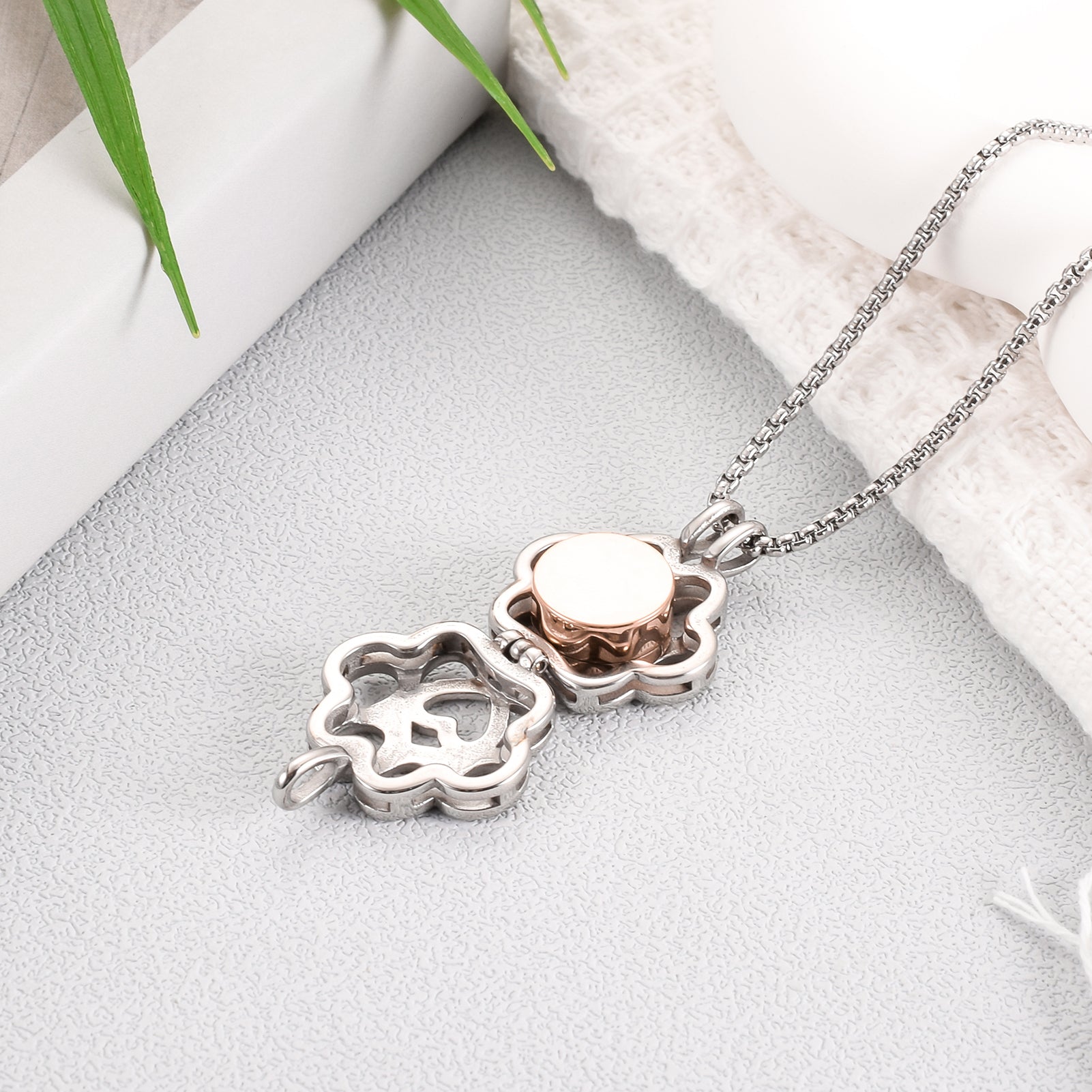 Eternity Paw Rose Gold Cremation Jewelry for Ashes