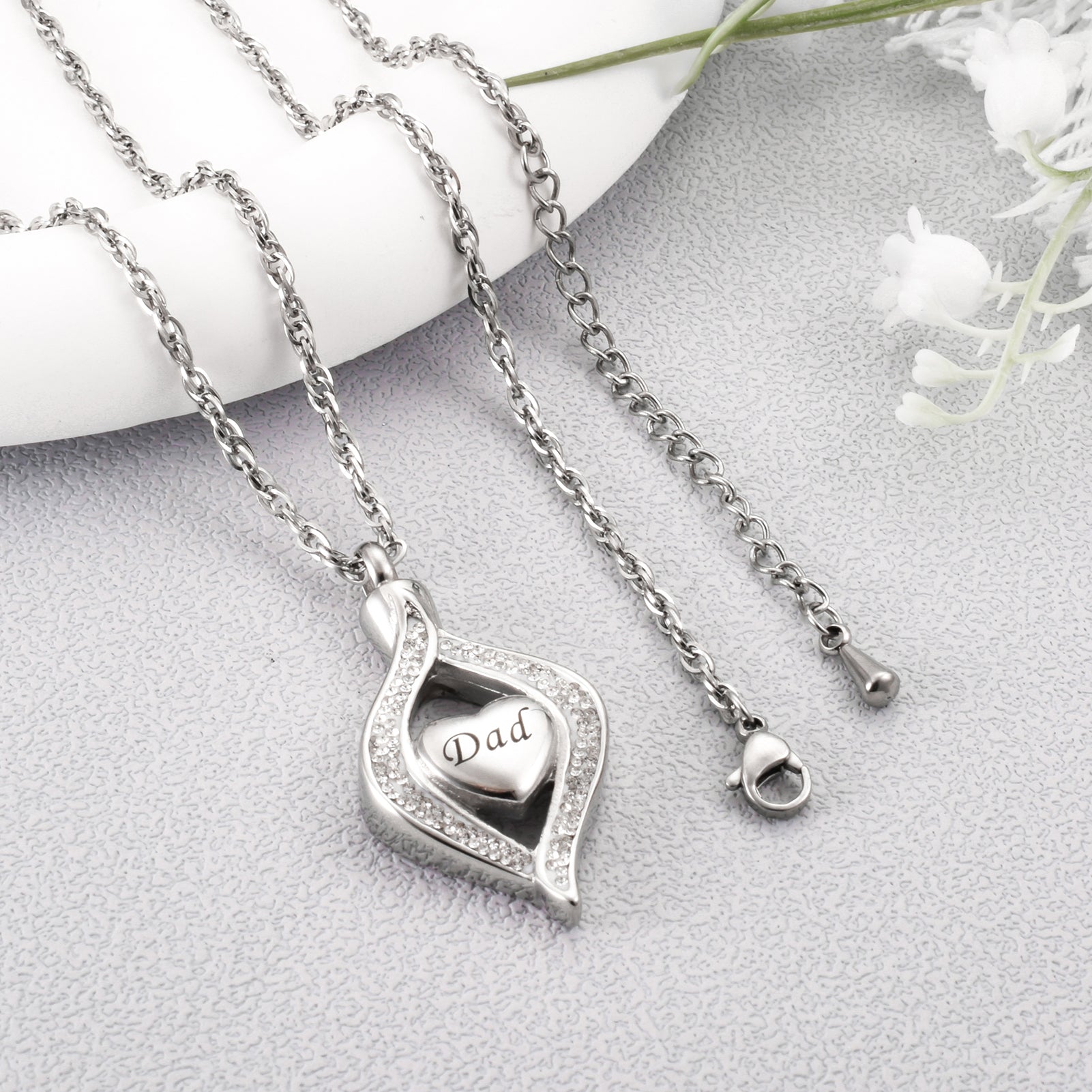 Urn Cremation Necklace for Mom/ Dad