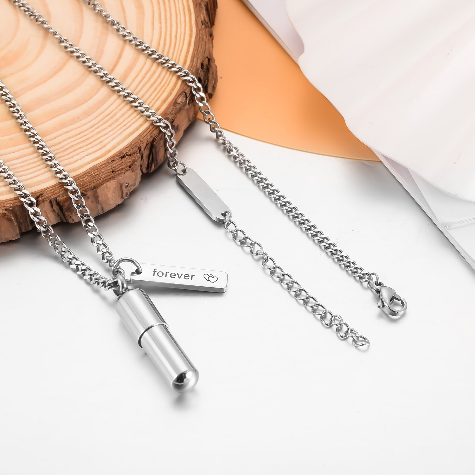 Filled Pills Cremation Pendant Necklace for Ashes