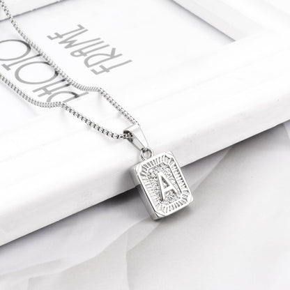 Steel A Letter Cremation Jewelry for Ashes