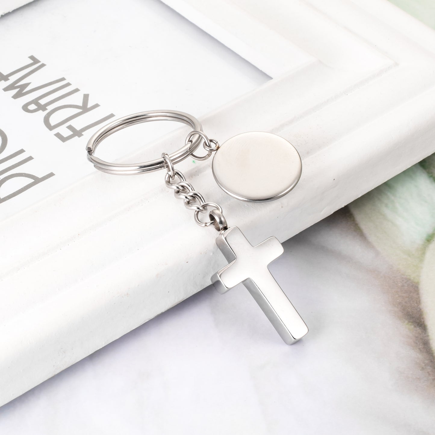 Cross Key Chain Cremation Jewelry