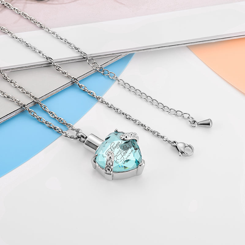 Heart Cremation Pendant Necklace for Women