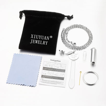 Engraving Cremation Necklace with Angle Wings