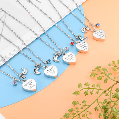 Unique Heart Cremation Pendant Necklace