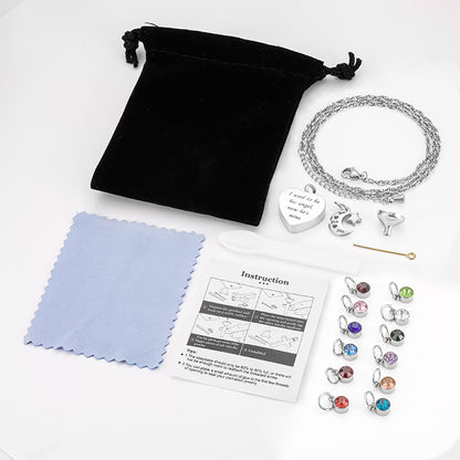 Unique Heart Cremation Pendant Necklace