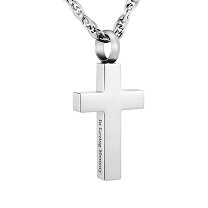 Cross Cremation Pendant Necklace for Ashes
