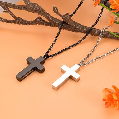 Cross Cremation Pendant Necklace for Ashes