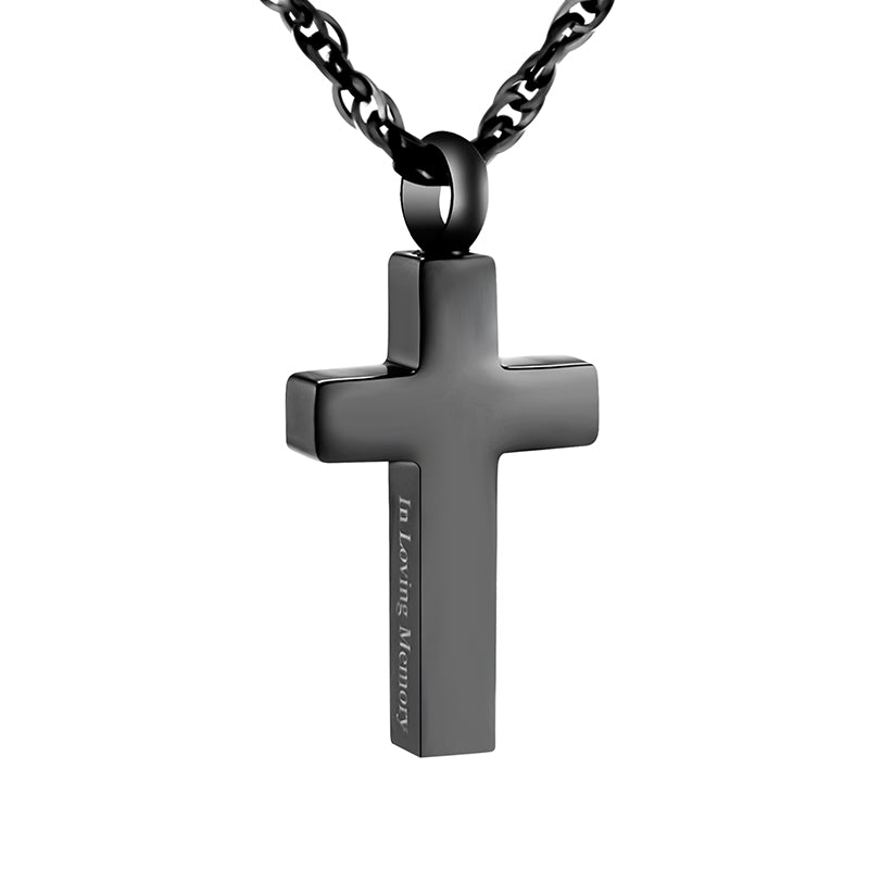 Cross Cremation Pendant Necklace for Ashes