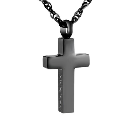 Cross Cremation Pendant Necklace for Ashes