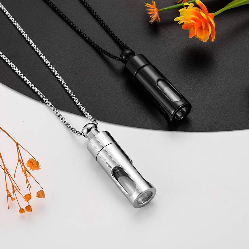 Glass Cremation Necklace for Ashes