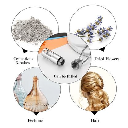 Glass Cremation Necklace for Ashes