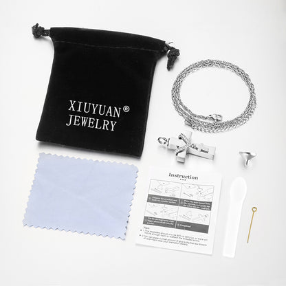 Cross Cremation Pendant Jewelry for Mom/ Dad