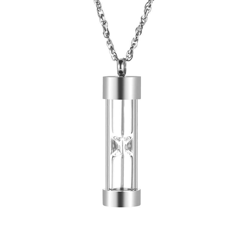 Glass Cylinder Cremation Pendant Jewelry