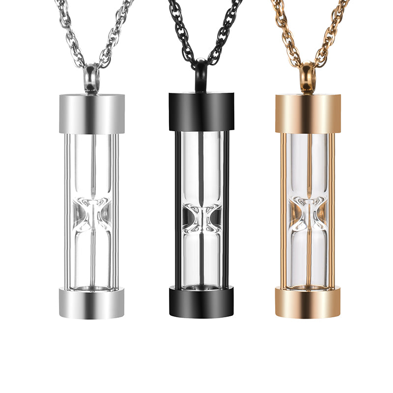 Glass Cylinder Cremation Pendant Jewelry
