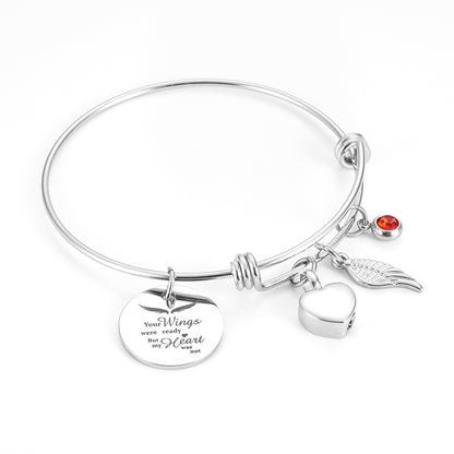 Xiuyuan Jewelry Cremation Bracelets with Heart and Angle Wings