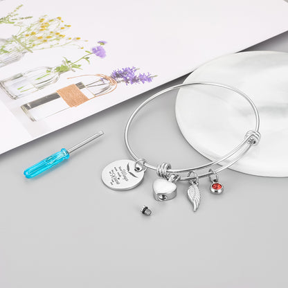 Xiuyuan Jewelry Cremation Bracelets with Heart and Angle Wings