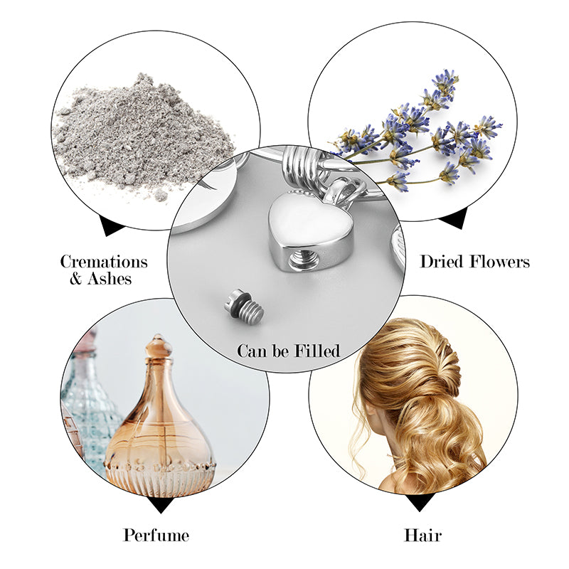 Heart and Angle Wings Bracelet with birthstone