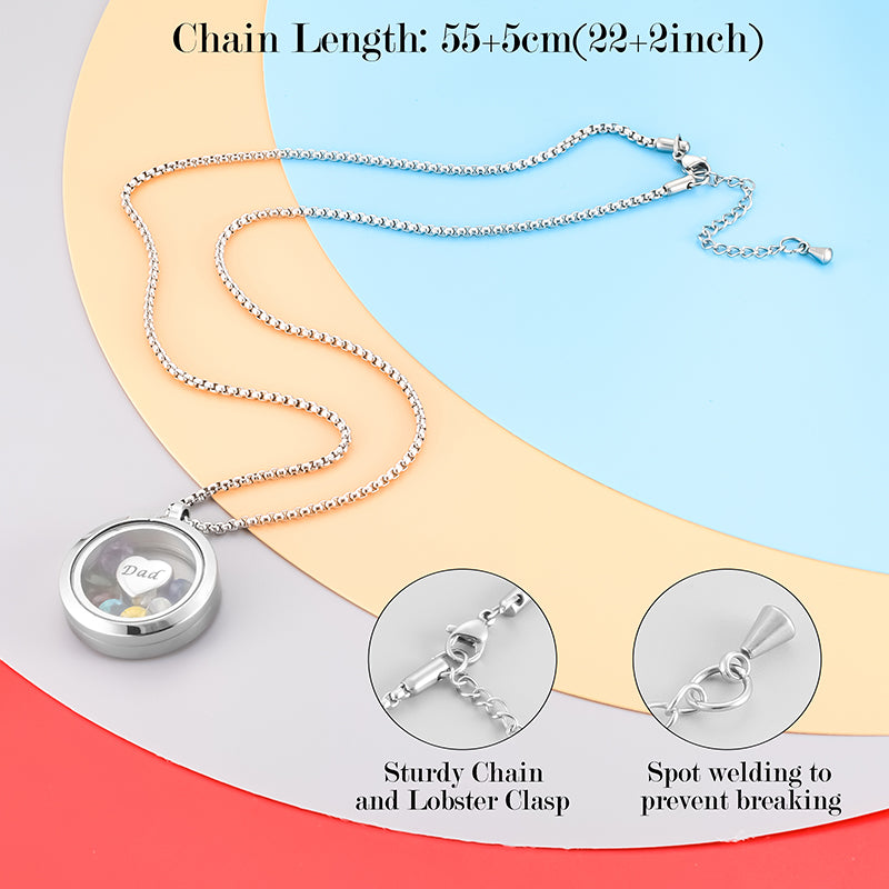 Heart Cremation Necklace of Colorful Zircon