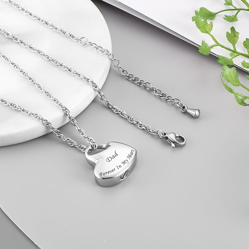 Heart Cremation Pendant Necklace