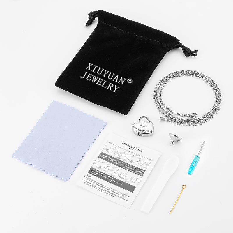 Heart Cremation Pendant Necklace