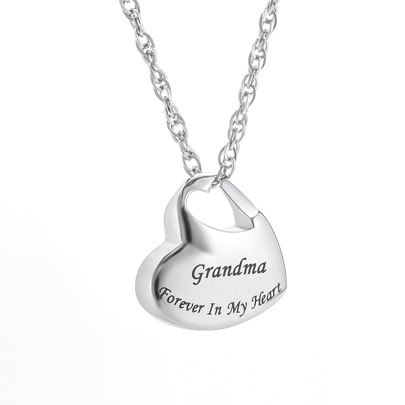 Heart Cremation Pendant Necklace