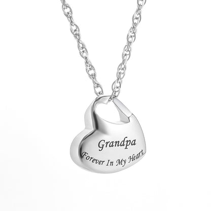 Heart Cremation Pendant Necklace