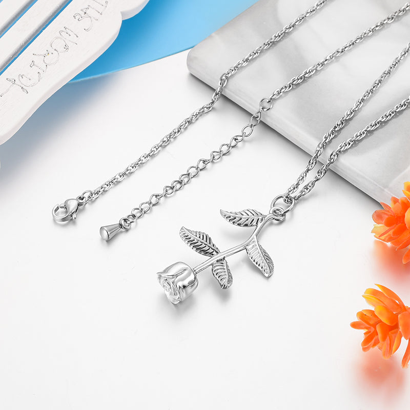 Memorial Rose Cremation Pendant for Ashes