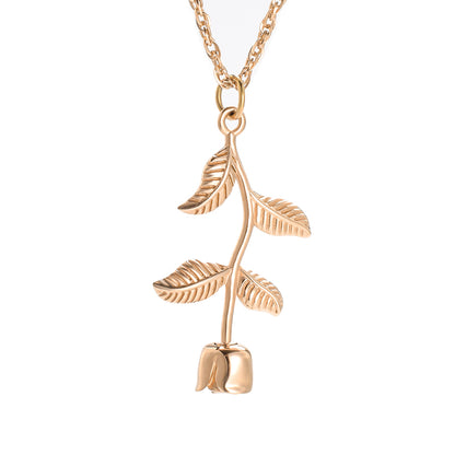 Memorial Rose Cremation Pendant for Ashes
